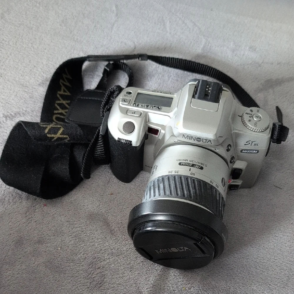 Silver SLR Camera